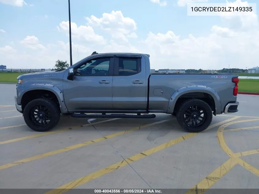 2020 Chevrolet Silverado 1500 4Wd Double Cab Standard Bed Lt VIN: 1GCRYDED2LZ149335 Lot: 40043556