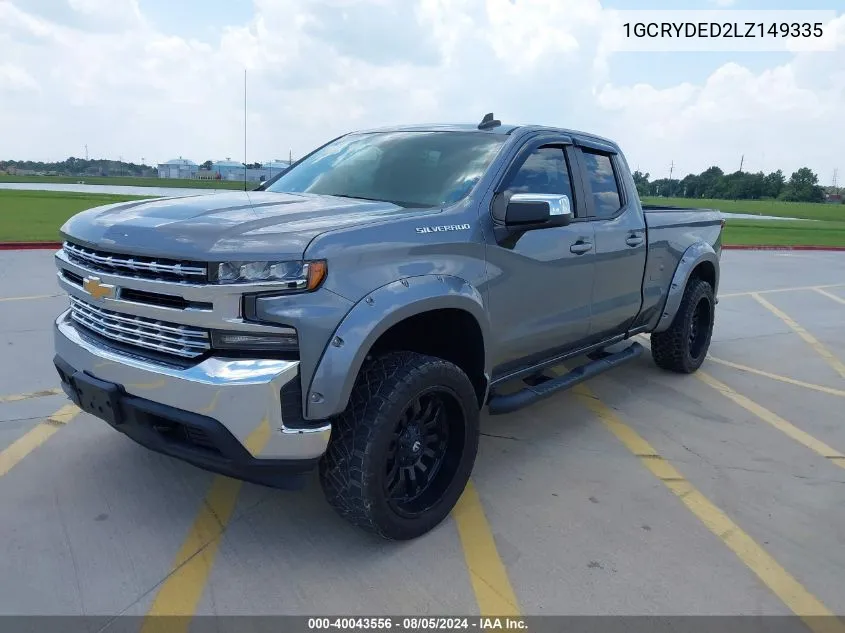 2020 Chevrolet Silverado 1500 4Wd Double Cab Standard Bed Lt VIN: 1GCRYDED2LZ149335 Lot: 40043556