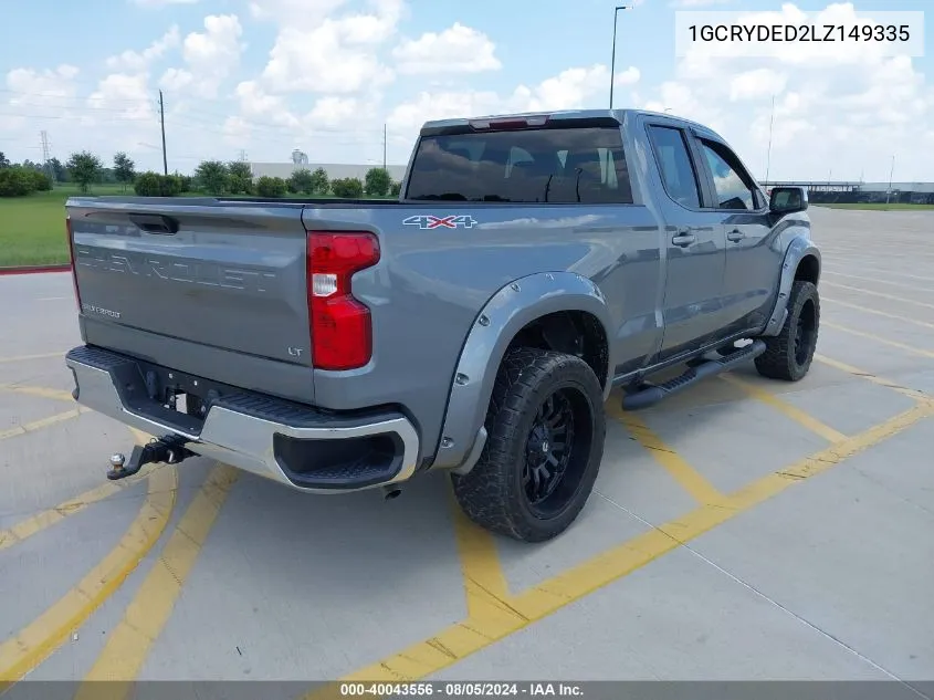 2020 Chevrolet Silverado 1500 4Wd Double Cab Standard Bed Lt VIN: 1GCRYDED2LZ149335 Lot: 40043556