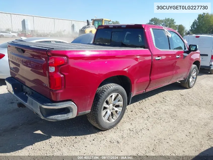 2020 Chevrolet Silverado 1500 K1500 Ltz VIN: 3GCUYGET0LG227730 Lot: 40327394