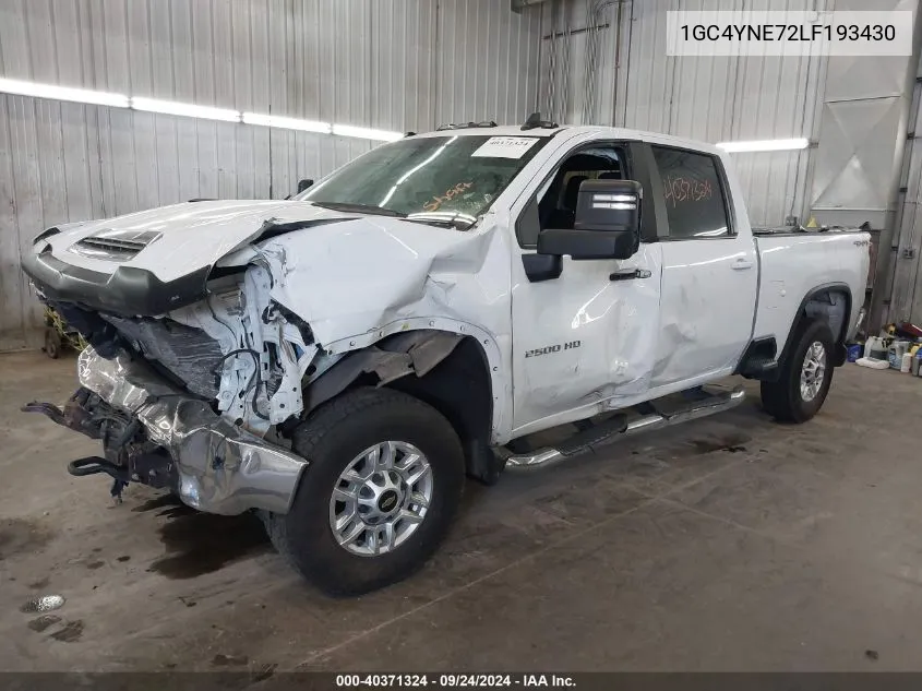 2020 Chevrolet Silverado 2500Hd 4Wd Standard Bed Lt VIN: 1GC4YNE72LF193430 Lot: 40371324