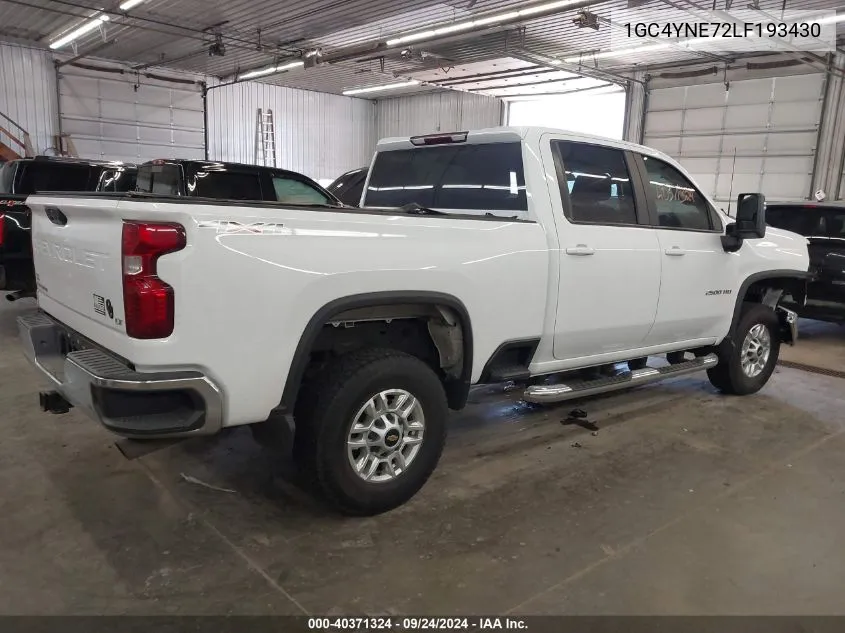 2020 Chevrolet Silverado 2500Hd 4Wd Standard Bed Lt VIN: 1GC4YNE72LF193430 Lot: 40371324