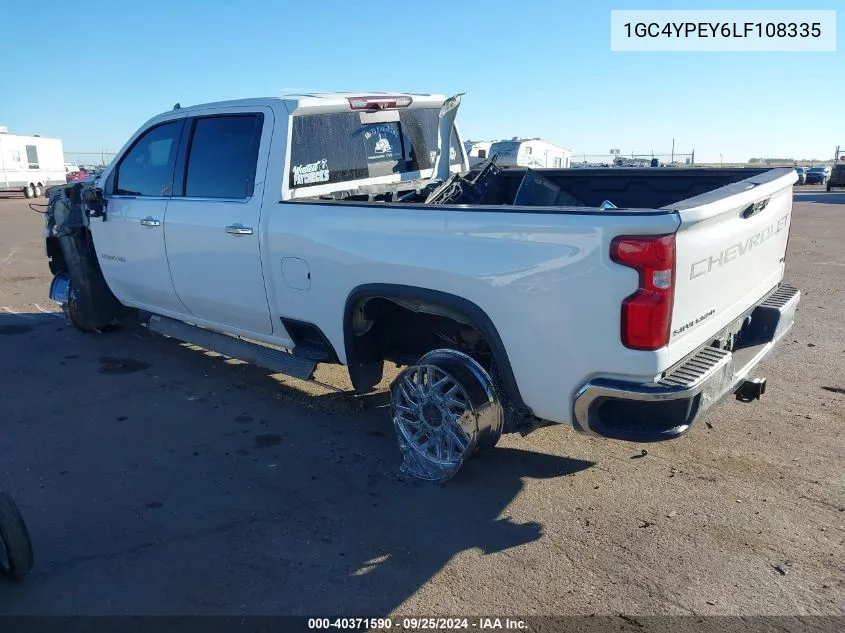 2020 Chevrolet Silverado 2500Hd 4Wd Standard Bed Ltz VIN: 1GC4YPEY6LF108335 Lot: 40371590