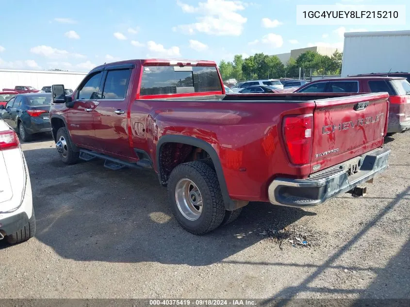 2020 Chevrolet Silverado 3500Hd 4Wd Long Bed Ltz VIN: 1GC4YUEY8LF215210 Lot: 40375419