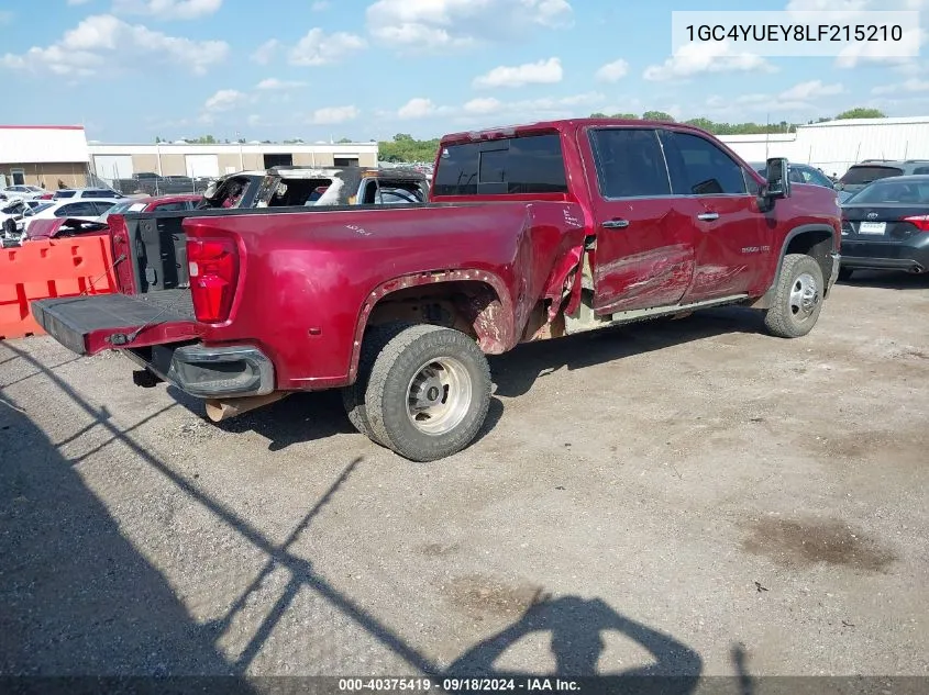 2020 Chevrolet Silverado 3500Hd 4Wd Long Bed Ltz VIN: 1GC4YUEY8LF215210 Lot: 40375419