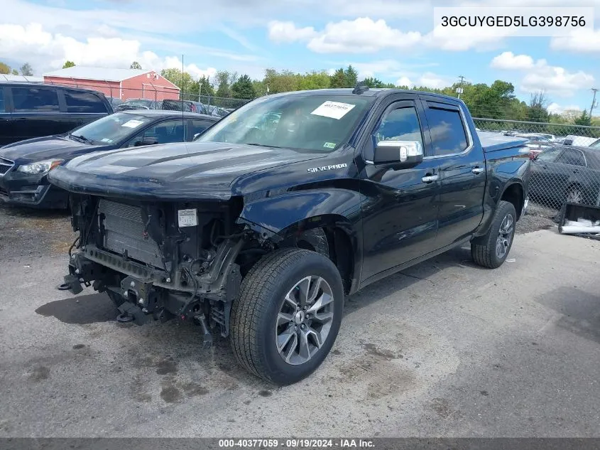 2020 Chevrolet Silverado 1500 4Wd Short Bed Ltz VIN: 3GCUYGED5LG398756 Lot: 40377059