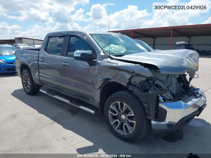 2020 Chevrolet Silverado 1500 2Wd Short Bed Lt VIN: 3GCPWCED2LG429926 Lot: 40390415