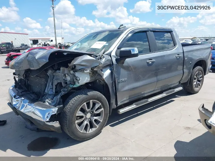 2020 Chevrolet Silverado 1500 2Wd Short Bed Lt VIN: 3GCPWCED2LG429926 Lot: 40390415