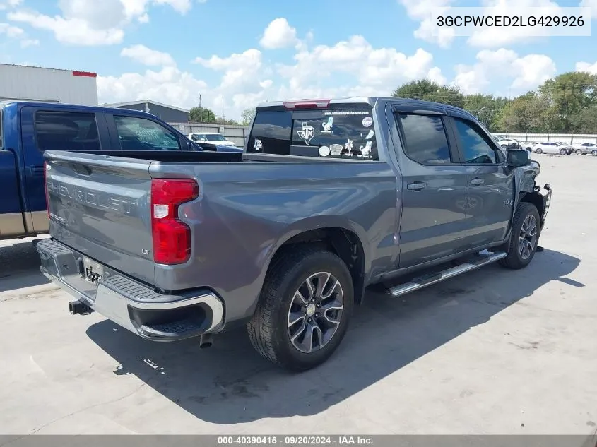 2020 Chevrolet Silverado 1500 2Wd Short Bed Lt VIN: 3GCPWCED2LG429926 Lot: 40390415