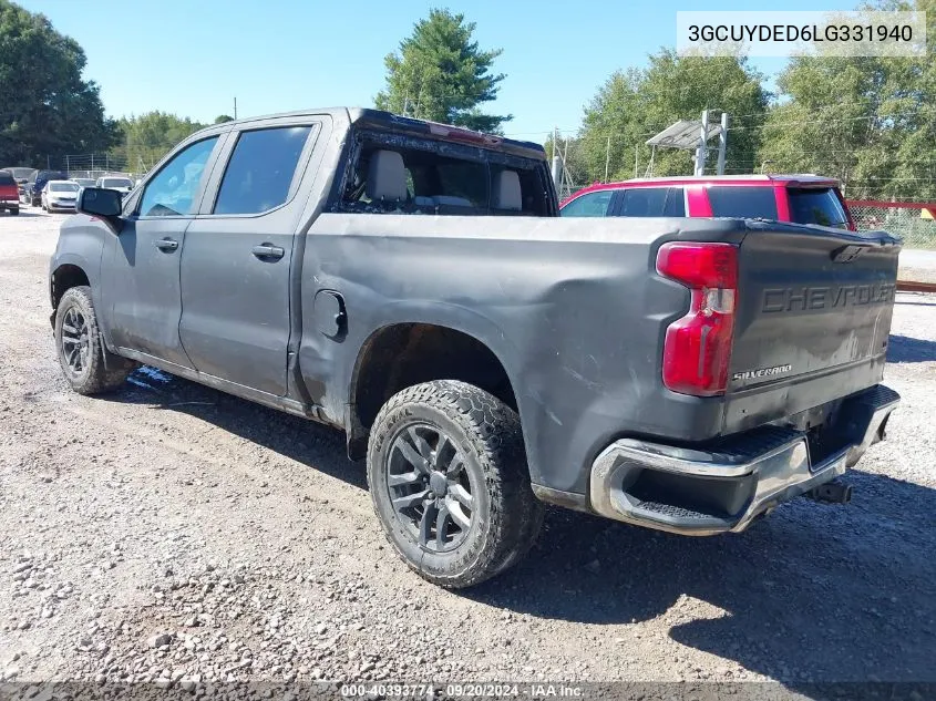 2020 Chevrolet Silverado 1500 4Wd Short Bed Lt VIN: 3GCUYDED6LG331940 Lot: 40393774