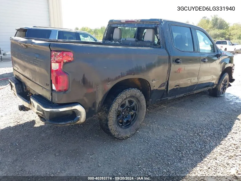 2020 Chevrolet Silverado 1500 4Wd Short Bed Lt VIN: 3GCUYDED6LG331940 Lot: 40393774