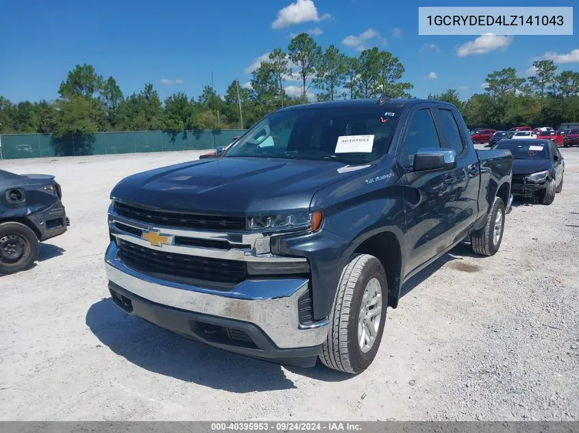 2020 Chevrolet Silverado 1500 K1500 Lt VIN: 1GCRYDED4LZ141043 Lot: 40395953