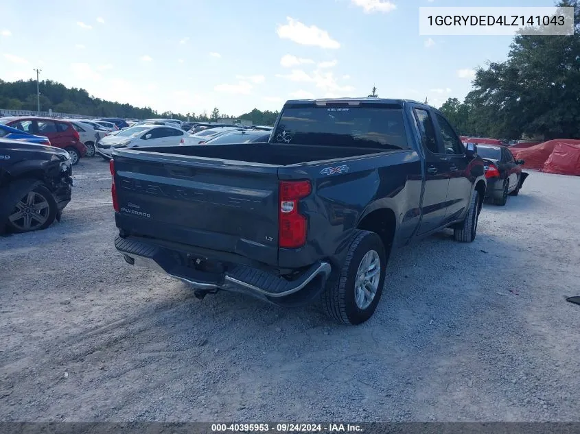 2020 Chevrolet Silverado 1500 K1500 Lt VIN: 1GCRYDED4LZ141043 Lot: 40395953