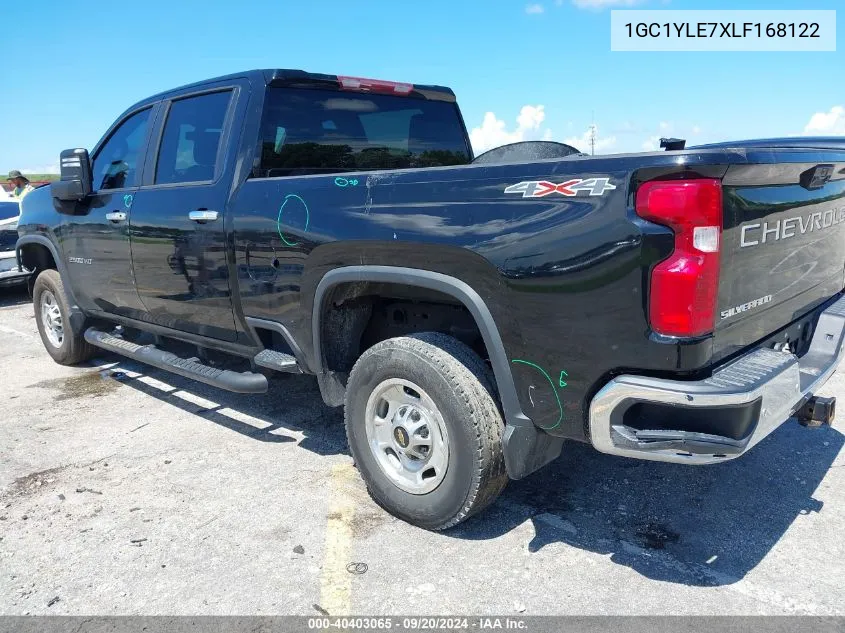 2020 Chevrolet Silverado 2500Hd 4Wd Standard Bed Wt VIN: 1GC1YLE7XLF168122 Lot: 40403065