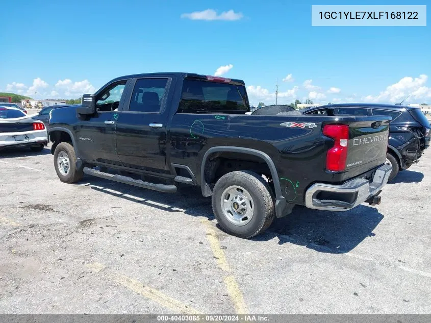 2020 Chevrolet Silverado 2500Hd 4Wd Standard Bed Wt VIN: 1GC1YLE7XLF168122 Lot: 40403065