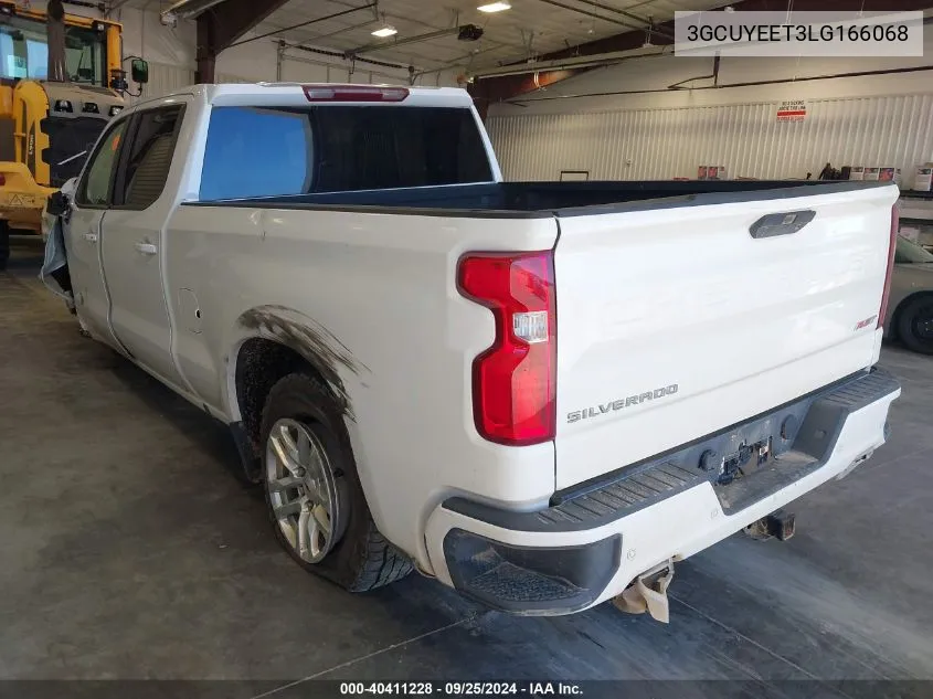 2020 Chevrolet Silverado 1500 4Wd Standard Bed Rst VIN: 3GCUYEET3LG166068 Lot: 40411228