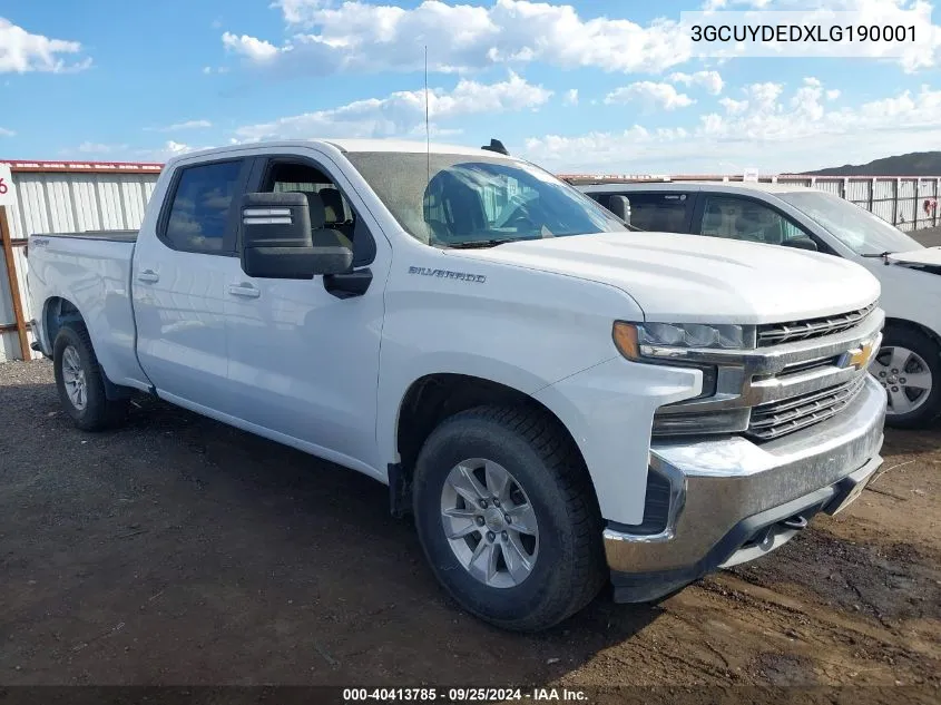 2020 Chevrolet Silverado 1500 4Wd Standard Bed Lt VIN: 3GCUYDEDXLG190001 Lot: 40413785