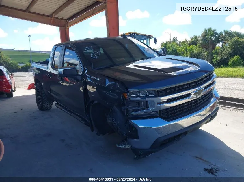 2020 Chevrolet Silverado 1500 4Wd Double Cab Standard Bed Lt VIN: 1GCRYDED4LZ212516 Lot: 40413931