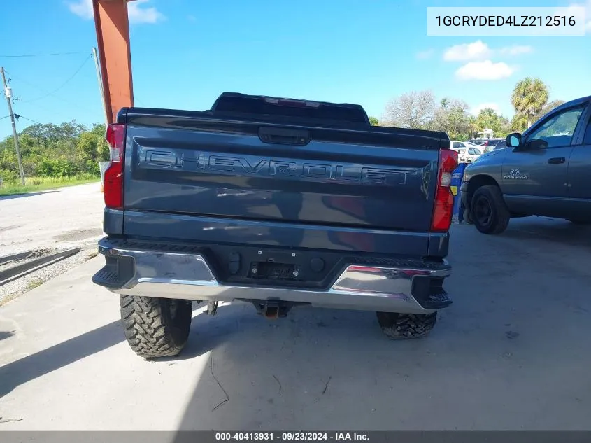 2020 Chevrolet Silverado 1500 4Wd Double Cab Standard Bed Lt VIN: 1GCRYDED4LZ212516 Lot: 40413931