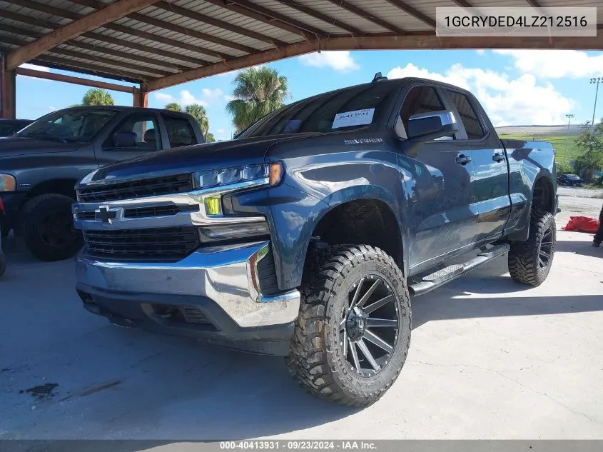 2020 Chevrolet Silverado 1500 4Wd Double Cab Standard Bed Lt VIN: 1GCRYDED4LZ212516 Lot: 40413931