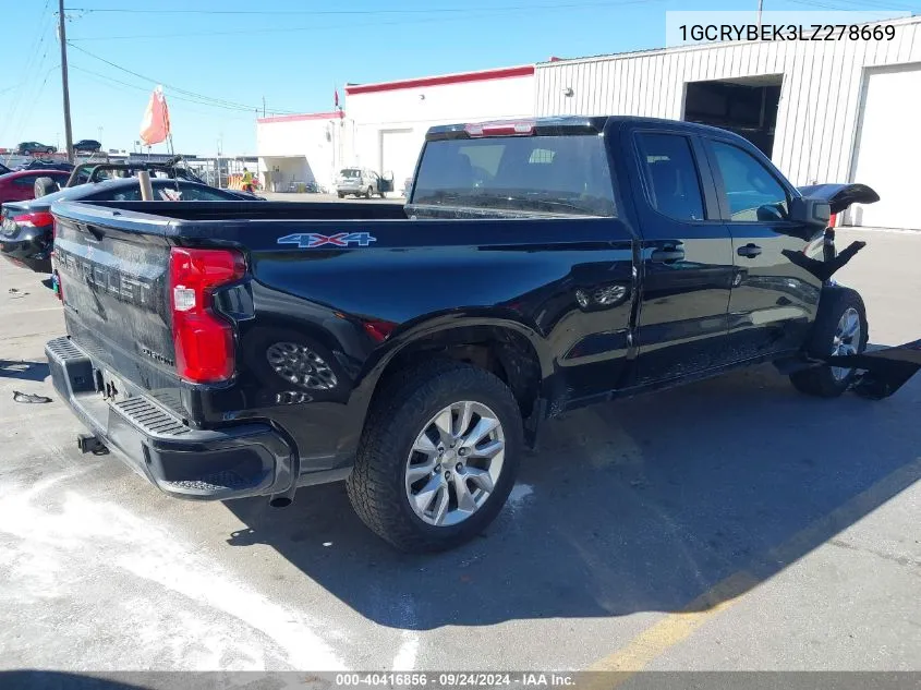 2020 Chevrolet Silverado 1500 K1500 Custom VIN: 1GCRYBEK3LZ278669 Lot: 40416856