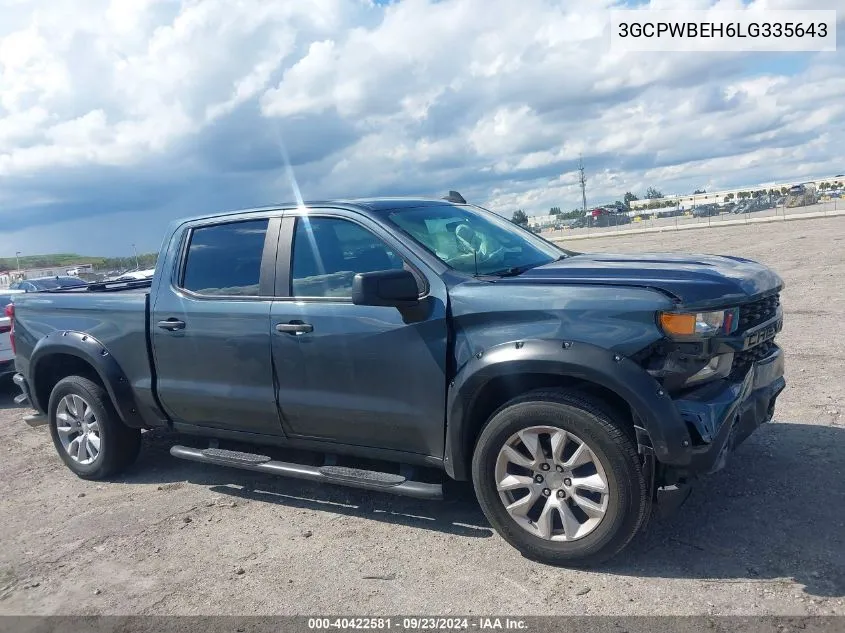 2020 Chevrolet Silverado 1500 2Wd Short Bed Custom VIN: 3GCPWBEH6LG335643 Lot: 40422581