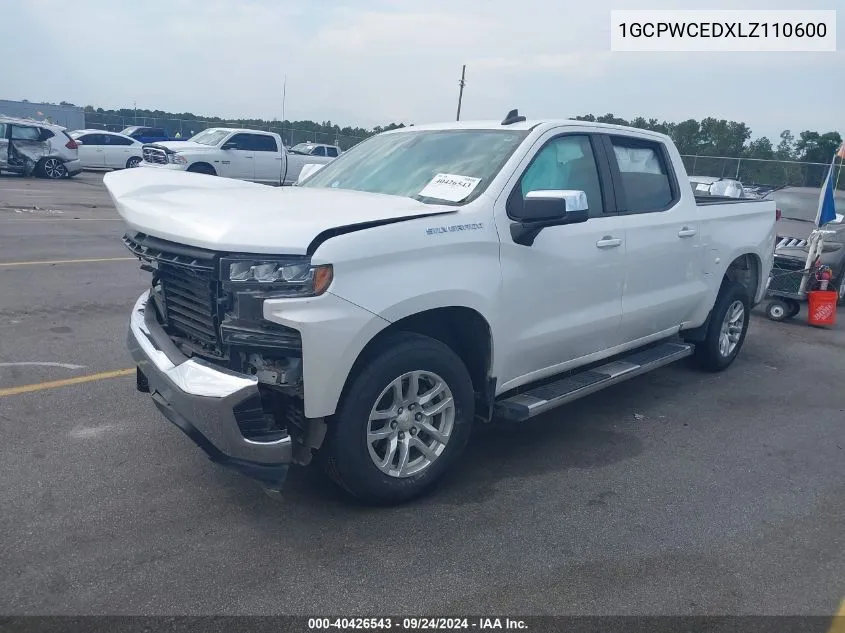 2020 Chevrolet Silverado 1500 2Wd Short Bed Lt VIN: 1GCPWCEDXLZ110600 Lot: 40426543