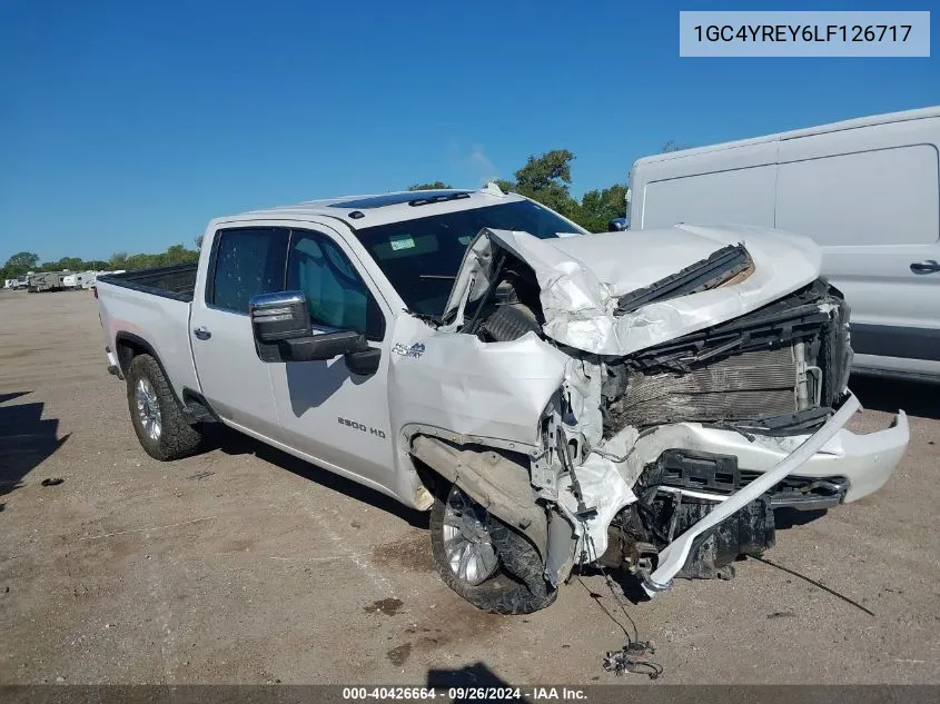 2020 Chevrolet Silverado K2500 High Country VIN: 1GC4YREY6LF126717 Lot: 40426664