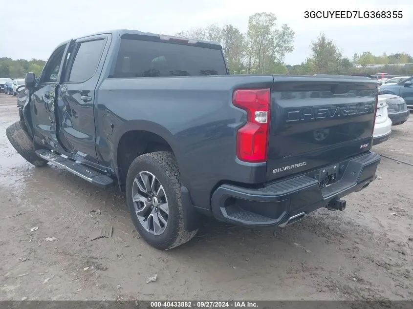 2020 Chevrolet Silverado 1500 4Wd Short Bed Rst VIN: 3GCUYEED7LG368355 Lot: 40433882