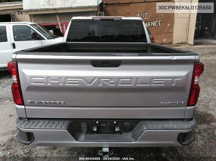 3GCPWBEK6LG135650 2020 Chevrolet Silverado 1500 2Wd Short Bed Custom