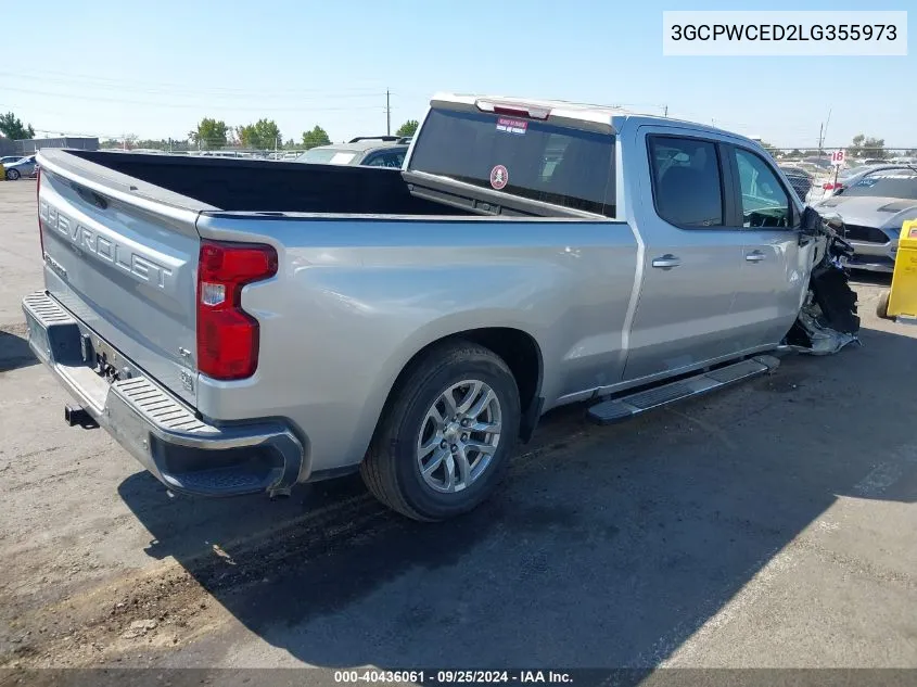 2020 Chevrolet Silverado 1500 2Wd Standard Bed Lt VIN: 3GCPWCED2LG355973 Lot: 40436061