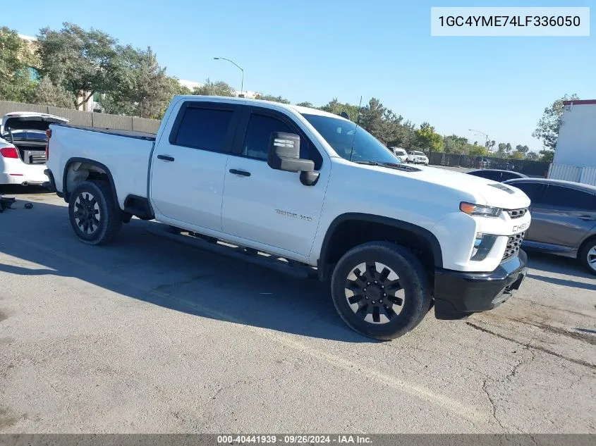 2020 Chevrolet Silverado 2500Hd 4Wd Standard Bed Custom VIN: 1GC4YME74LF336050 Lot: 40441939