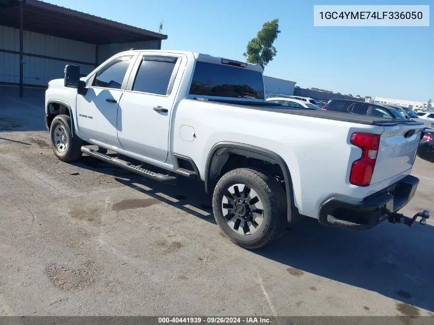 2020 Chevrolet Silverado 2500Hd 4Wd Standard Bed Custom VIN: 1GC4YME74LF336050 Lot: 40441939