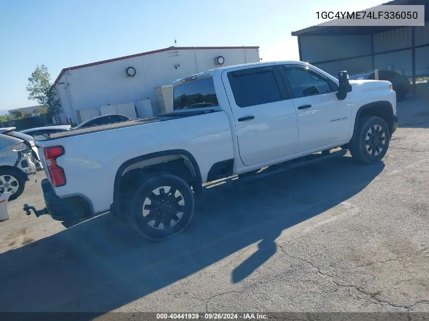 2020 Chevrolet Silverado 2500Hd 4Wd Standard Bed Custom VIN: 1GC4YME74LF336050 Lot: 40441939