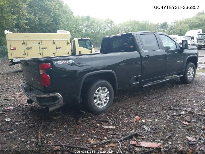 2020 Chevrolet Silverado 3500Hd 4Wd Long Bed Lt VIN: 1GC4YTEY3LF336852 Lot: 40447751