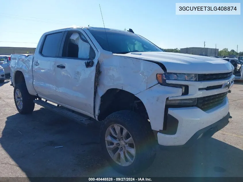 2020 Chevrolet Silverado 1500 4Wd Short Bed Rst VIN: 3GCUYEET3LG408874 Lot: 40448528