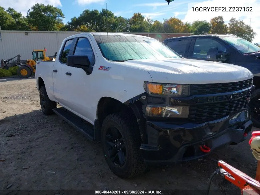 2020 Chevrolet Silverado K1500 Trail Boss Custom VIN: 1GCRYCEF2LZ237152 Lot: 40449201