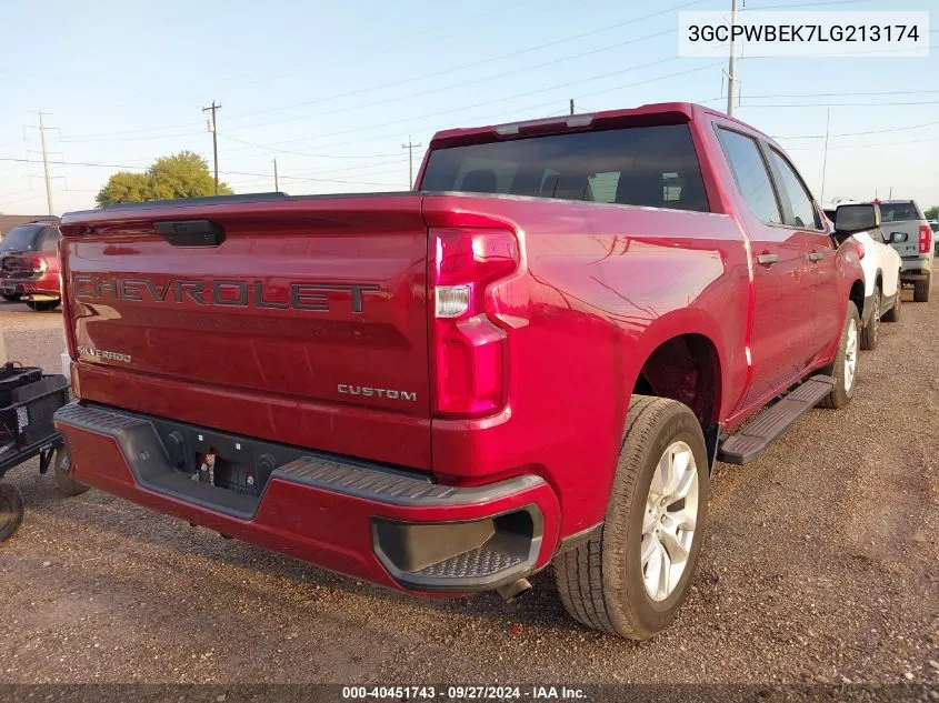 2020 Chevrolet Silverado 1500 VIN: 3GCPWBEK7LG213174 Lot: 40451743