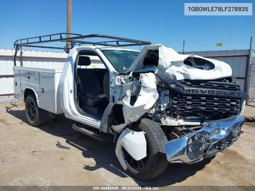 2020 Chevrolet Silverado C2500 Heavy Duty VIN: 1GB0WLE78LF278835 Lot: 40455549