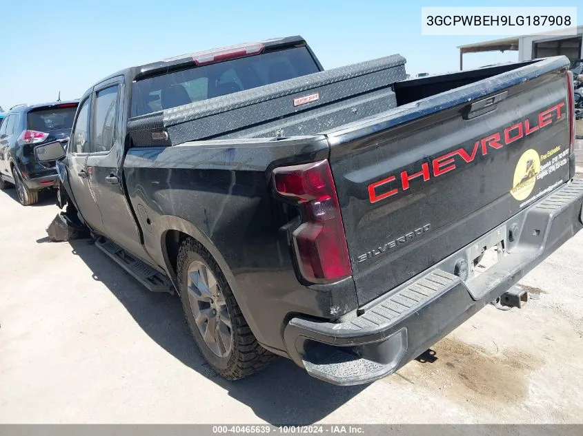 2020 Chevrolet Silverado 1500 C1500 Custom VIN: 3GCPWBEH9LG187908 Lot: 40465639