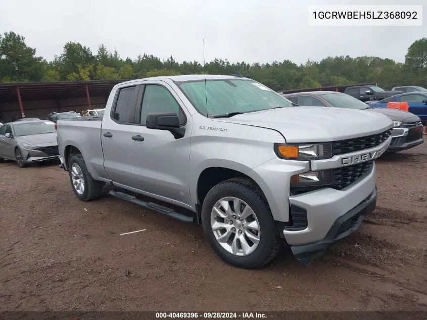 2020 Chevrolet Silverado 1500 2Wd Standard Bed Custom VIN: 1GCRWBEH5LZ368092 Lot: 40469396