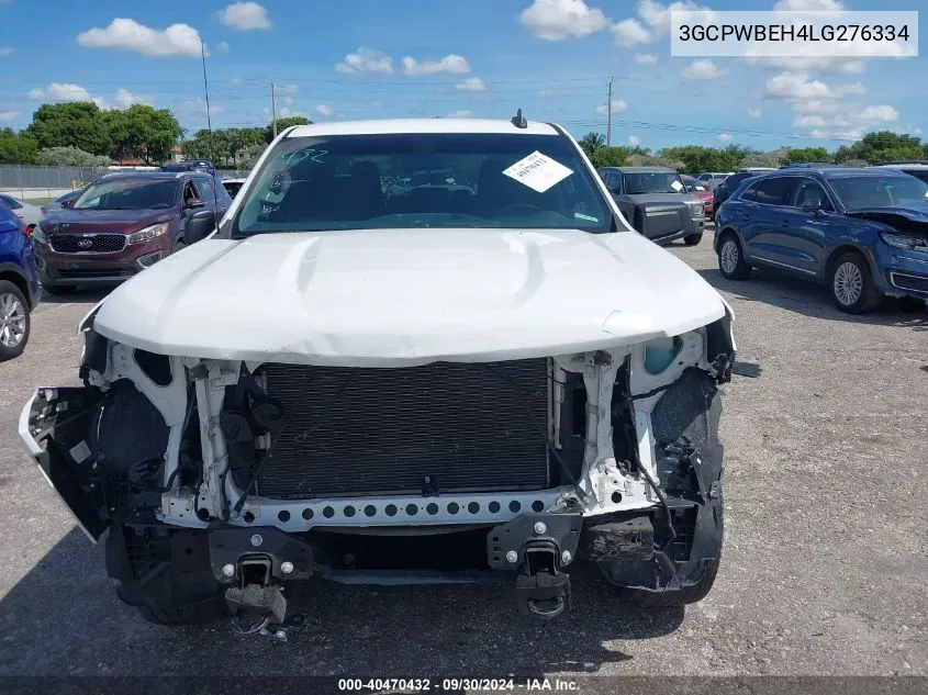 2020 Chevrolet Silverado 1500 2Wd Short Bed Custom VIN: 3GCPWBEH4LG276334 Lot: 40470432