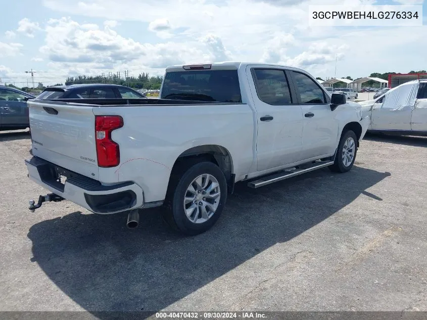 2020 Chevrolet Silverado 1500 2Wd Short Bed Custom VIN: 3GCPWBEH4LG276334 Lot: 40470432