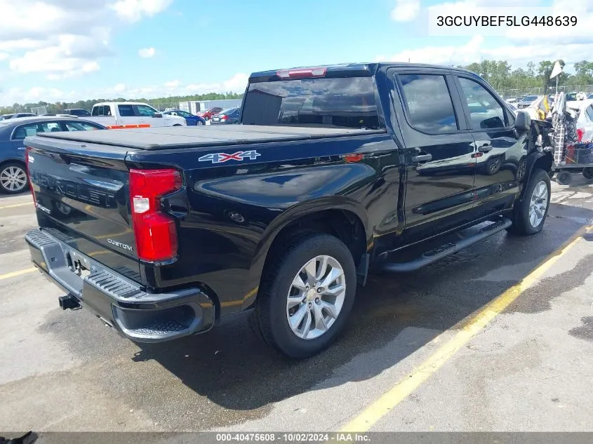 2020 Chevrolet Silverado 1500 4Wd Short Bed Custom VIN: 3GCUYBEF5LG448639 Lot: 40475608