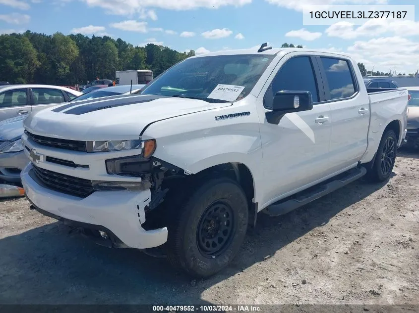 2020 Chevrolet Silverado 1500 4Wd Short Bed Rst VIN: 1GCUYEEL3LZ377187 Lot: 40479552