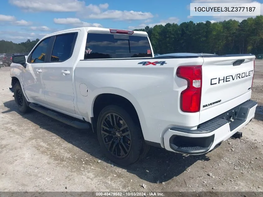 2020 Chevrolet Silverado 1500 4Wd Short Bed Rst VIN: 1GCUYEEL3LZ377187 Lot: 40479552