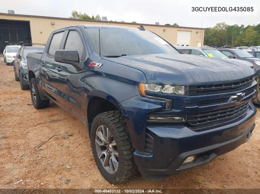 2020 Chevrolet Silverado 1500 4Wd Short Bed Rst VIN: 3GCUYEED0LG435085 Lot: 40483132