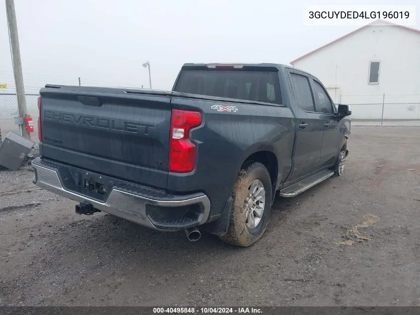 2020 Chevrolet Silverado 1500 4Wd Short Bed Lt VIN: 3GCUYDED4LG196019 Lot: 40495848