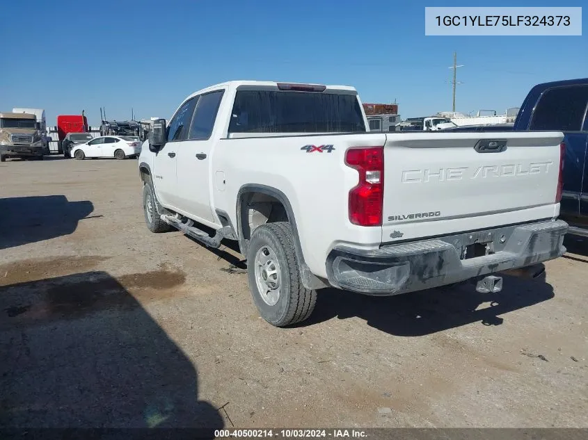 2020 Chevrolet Silverado 2500Hd 4Wd Standard Bed Wt VIN: 1GC1YLE75LF324373 Lot: 40500214