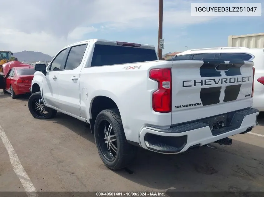 2020 Chevrolet Silverado 1500 4Wd Short Bed Rst VIN: 1GCUYEED3LZ251047 Lot: 40501401